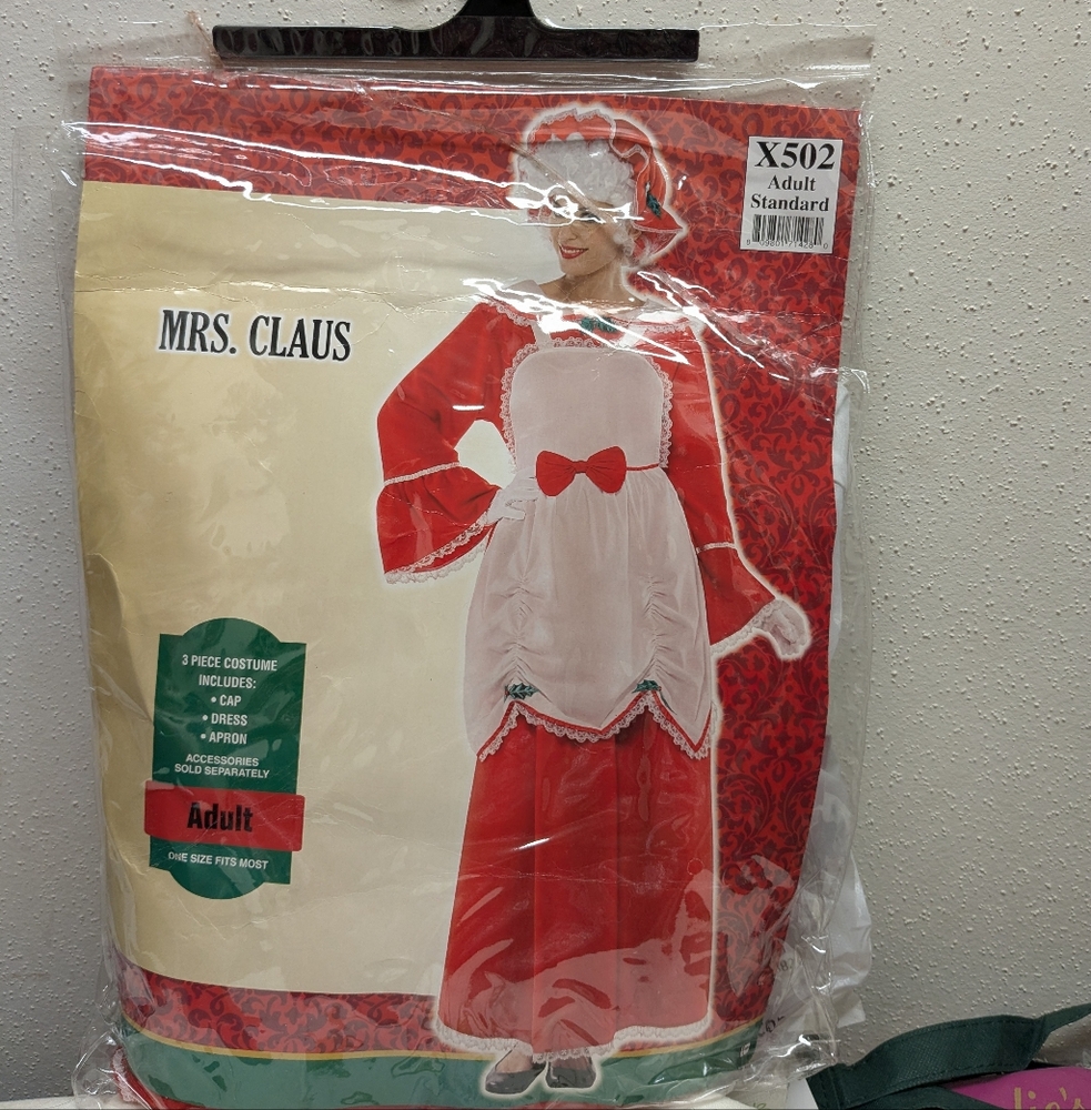 Mrs. Claus Adult Costume - Red and White